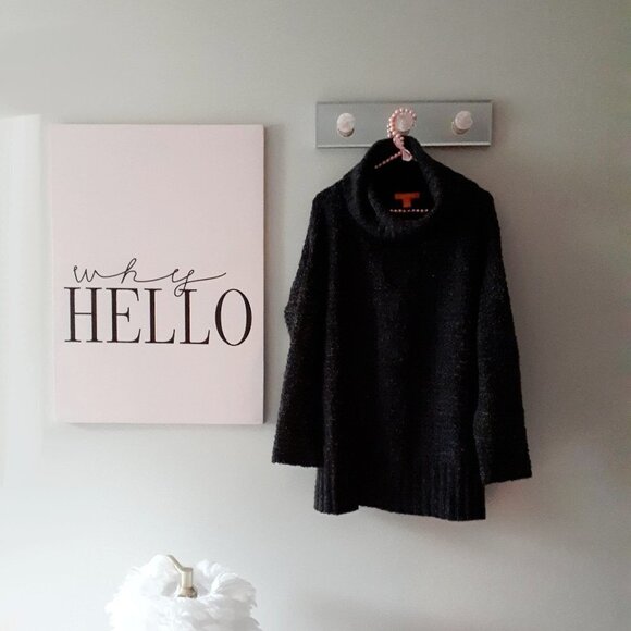 EUC Joe Fresh grey turtleneck knit sweater - Picture 3 of 4